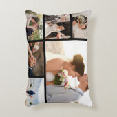 6枚のフォトコラージュをブラックで作成 アクセントクッション (正面(垂直))