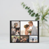 6枚のフォトコラージュをブラックで作成 シーズンポストカード (スタンド正面)