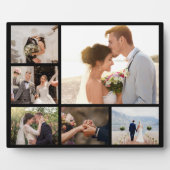 6枚のフォトコラージュをブラックで作成 フォトプラーク (正面)