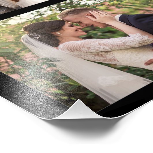 6枚のフォトコラージュをブラックで作成 フォトプリント (角)