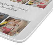 6枚のフォトコラージュを作成するあいさつを追加する カッティングボード (角)