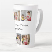 6枚のフォトコラージュを作成するあいさつを追加する カフェラテマグ (右アングル)