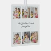 6枚のフォトコラージュを作成するあいさつを追加する ガラスオーナメント (正面右)