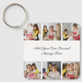 6枚のフォトコラージュを作成するあいさつを追加する キーホルダー (正面)