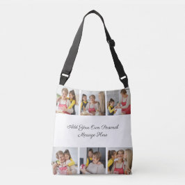 6枚のフォトコラージュを作成するあいさつを追加する クロスボディバッグ