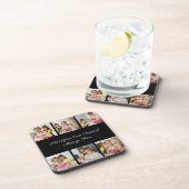 6枚のフォトコラージュを作成するあいさつを追加する コースター (右側)