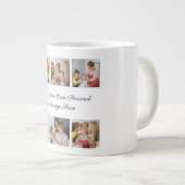6枚のフォトコラージュを作成するあいさつを追加する ジャンボコーヒーマグカップ (正面右)