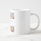 6枚のフォトコラージュを作成するあいさつを追加する ジャンボコーヒーマグカップ (右)