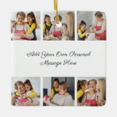 6枚のフォトコラージュを作成するあいさつを追加する セラミックオーナメント (正面)