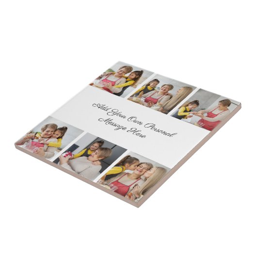 6枚のフォトコラージュを作成するあいさつを追加する タイル (側面)