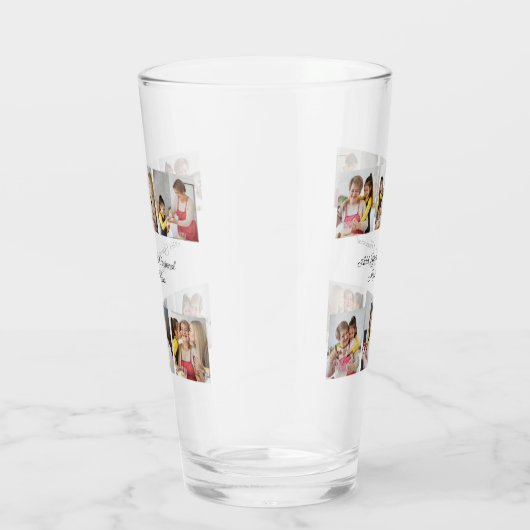 6枚のフォトコラージュを作成するあいさつを追加する タンブラーグラス (右)