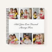 6枚のフォトコラージュを作成するあいさつを追加する ノートブック (正面)