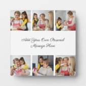 6枚のフォトコラージュを作成するあいさつを追加する フォトプラーク (正面)