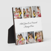 6枚のフォトコラージュを作成するあいさつを追加する フォトプラーク (正面)