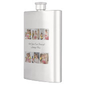 6枚のフォトコラージュを作成するあいさつを追加する フラスク (左)