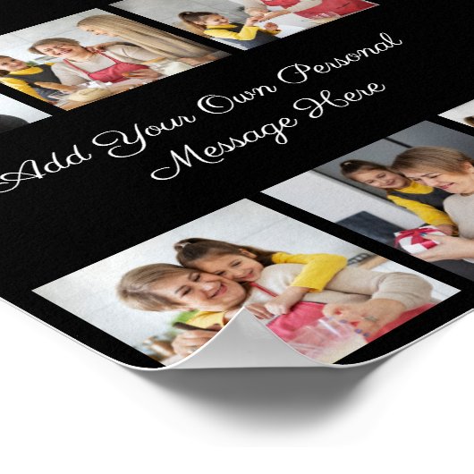 6枚のフォトコラージュを作成するあいさつを追加する ポスター (角)
