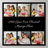 6枚のフォトコラージュを作成するあいさつを追加する ポスター (正面)