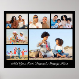 6枚のフォトコラージュを作成するあいさつを追加する ポスター