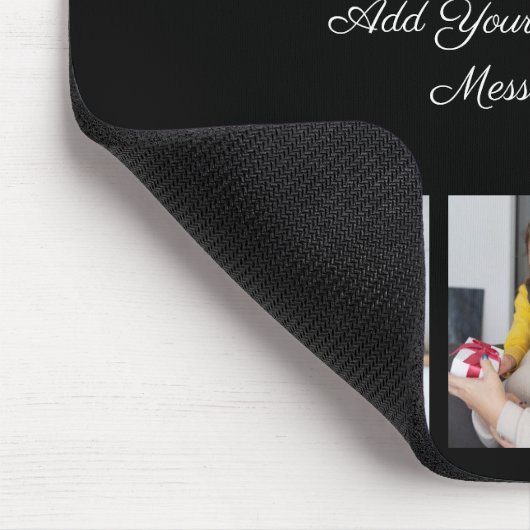 6枚のフォトコラージュを作成するあいさつを追加する マウスパッド (コーナー)