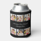 6枚のフォトコラージュを作成するあいさつを追加する 缶クーラー (缶正面)