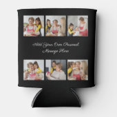 6枚のフォトコラージュを作成するあいさつを追加する 缶クーラー (正面)