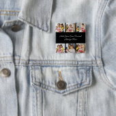 6枚のフォトコラージュを作成するあいさつを追加する 缶バッジ (インサイチュ)