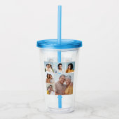 6枚のフォトコラージュを作成 アクリルタンブラー (正面)