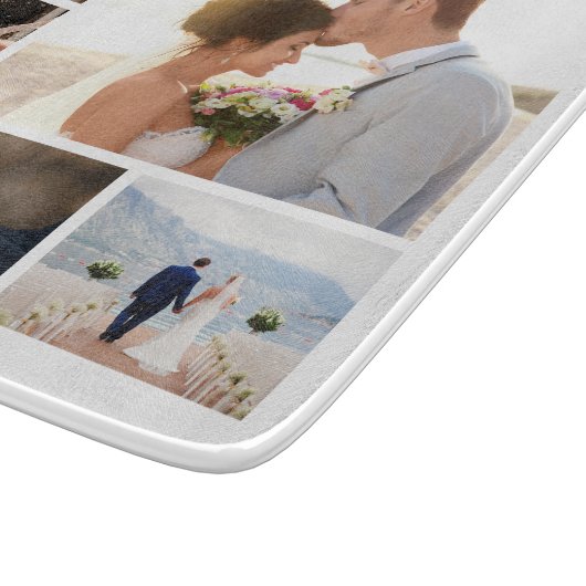 6枚のフォトコラージュを作成 カッティングボード (角)