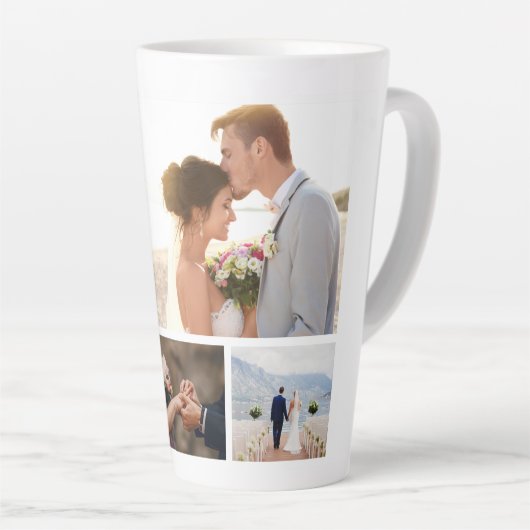 6枚のフォトコラージュを作成 カフェラテマグ (右アングル)