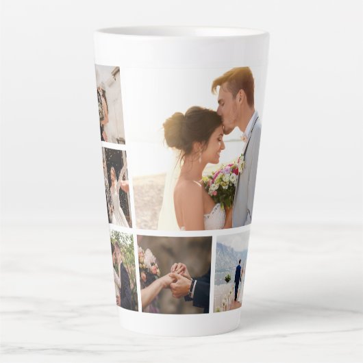 6枚のフォトコラージュを作成 カフェラテマグ (正面)