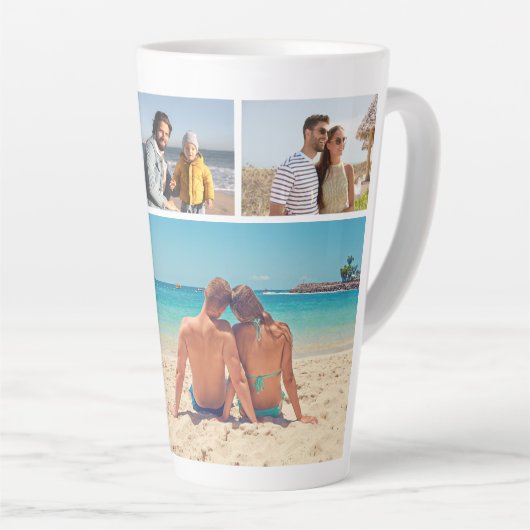 6枚のフォトコラージュを作成 カフェラテマグ (右アングル)