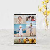 6枚のフォトコラージュを作成 カード (黄色い花)