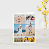 6枚のフォトコラージュを作成 カード (黄色い花)