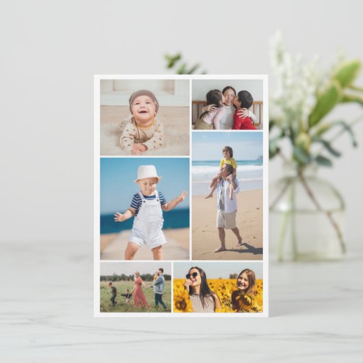 6枚のフォトコラージュを作成 カード (スタンド正面)
