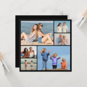 6枚のフォトコラージュを作成 カード (正面/裏面インサイチュ)