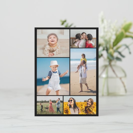 6枚のフォトコラージュを作成 カード (スタンド正面)