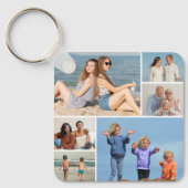 6枚のフォトコラージュを作成 キーホルダー (正面)