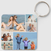 6枚のフォトコラージュを作成 キーホルダー (裏面)