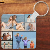 6枚のフォトコラージュを作成 キーホルダー (裏面)