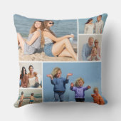 6枚のフォトコラージュを作成 クッション (裏面)