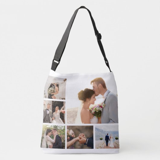 6枚のフォトコラージュを作成 クロスボディバッグ (裏面)