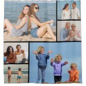 6枚のフォトコラージュを作成 シャワーカーテン (正面)