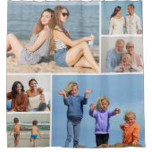 6枚のフォトコラージュを作成 シャワーカーテン (正面)