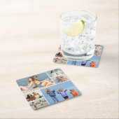 6枚のフォトコラージュを作成 スクエアペーパーコースター (インサイチュ)