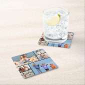 6枚のフォトコラージュを作成 スクエアペーパーコースター (インサイチュ)