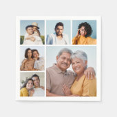 6枚のフォトコラージュを作成 スタンダードカクテルナプキン (正面)