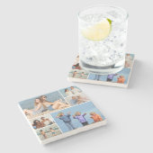 6枚のフォトコラージュを作成 ストーンコースター (横)