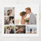 6枚のフォトコラージュを作成 スパークリングワインラベル (シングルラベル)