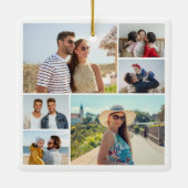 6枚のフォトコラージュを作成 セラミックオーナメント (裏面)