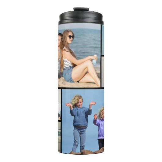 6枚のフォトコラージュを作成 タンブラー (正面)